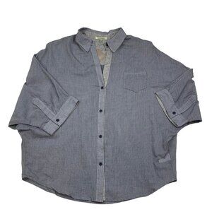 Anthropologie Bordeaux Dolman Sleeve Button Down Shirt Women's Size Medium